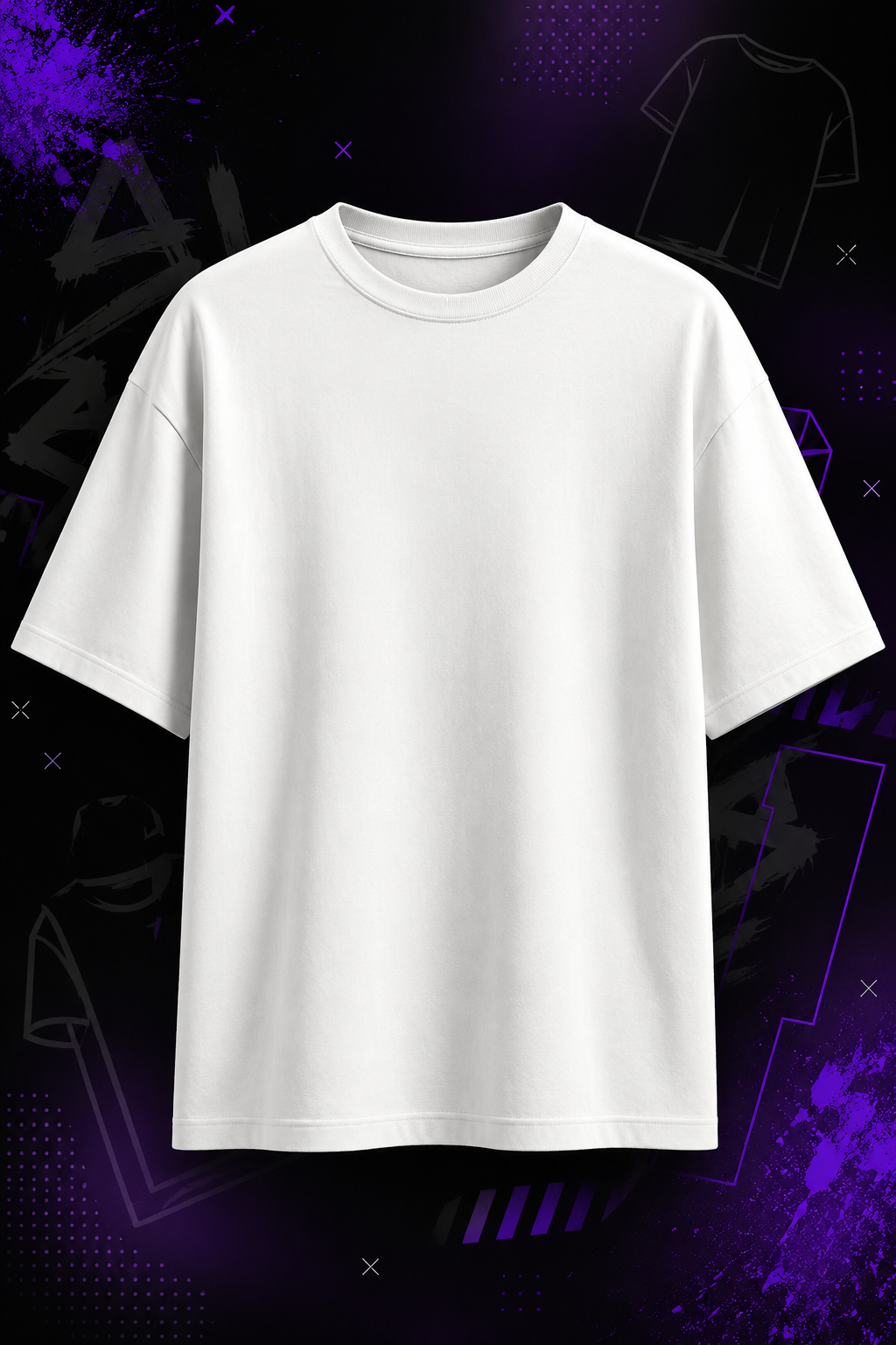 Custom White Oversized T-Shirt | Personalised T-Shirt Printing | SwagSole