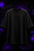 Custom Black Oversized T-Shirt | Personalized Print T-Shirt | SwagSole