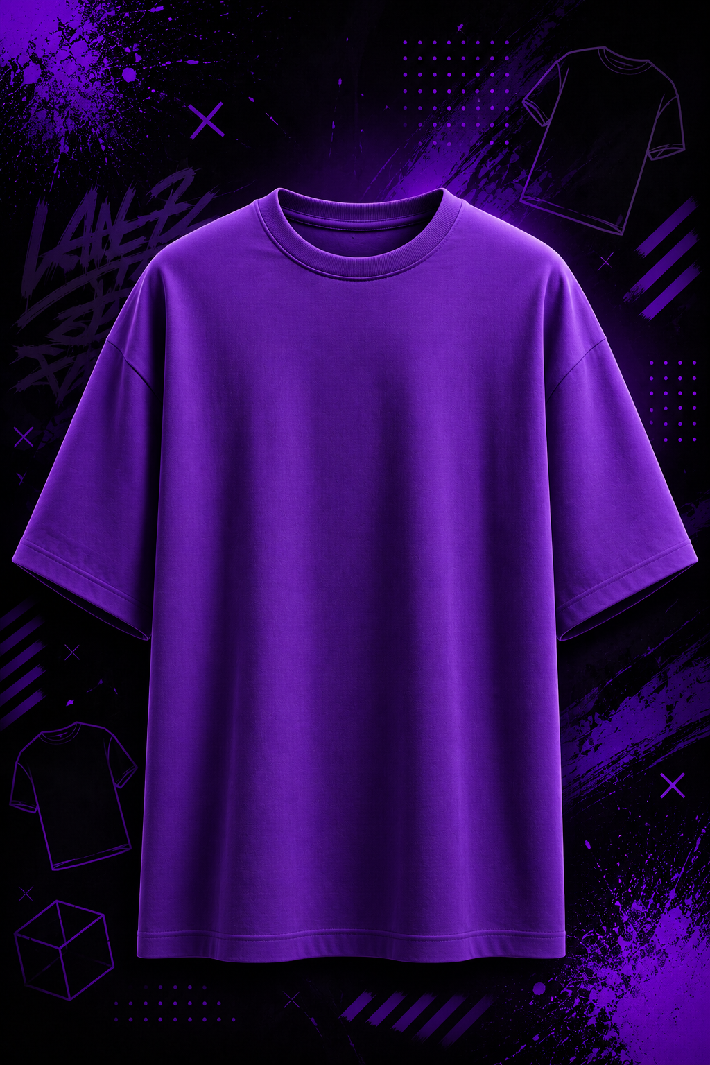 Custom Purple Oversized T-Shirt | Design Your Own T-Shirt | SwagSole