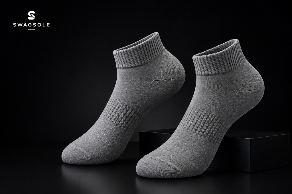 SwagSole Premium Cotton Ankle Socks | 3+1 Combo | Everyday Comfort