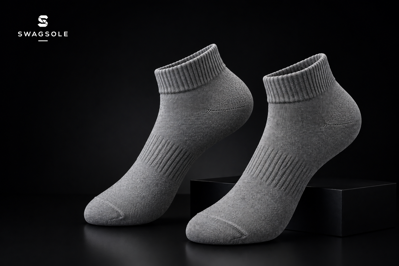 SwagSole Pure Cotton Ankle Socks for Men & Women | Solid Colors