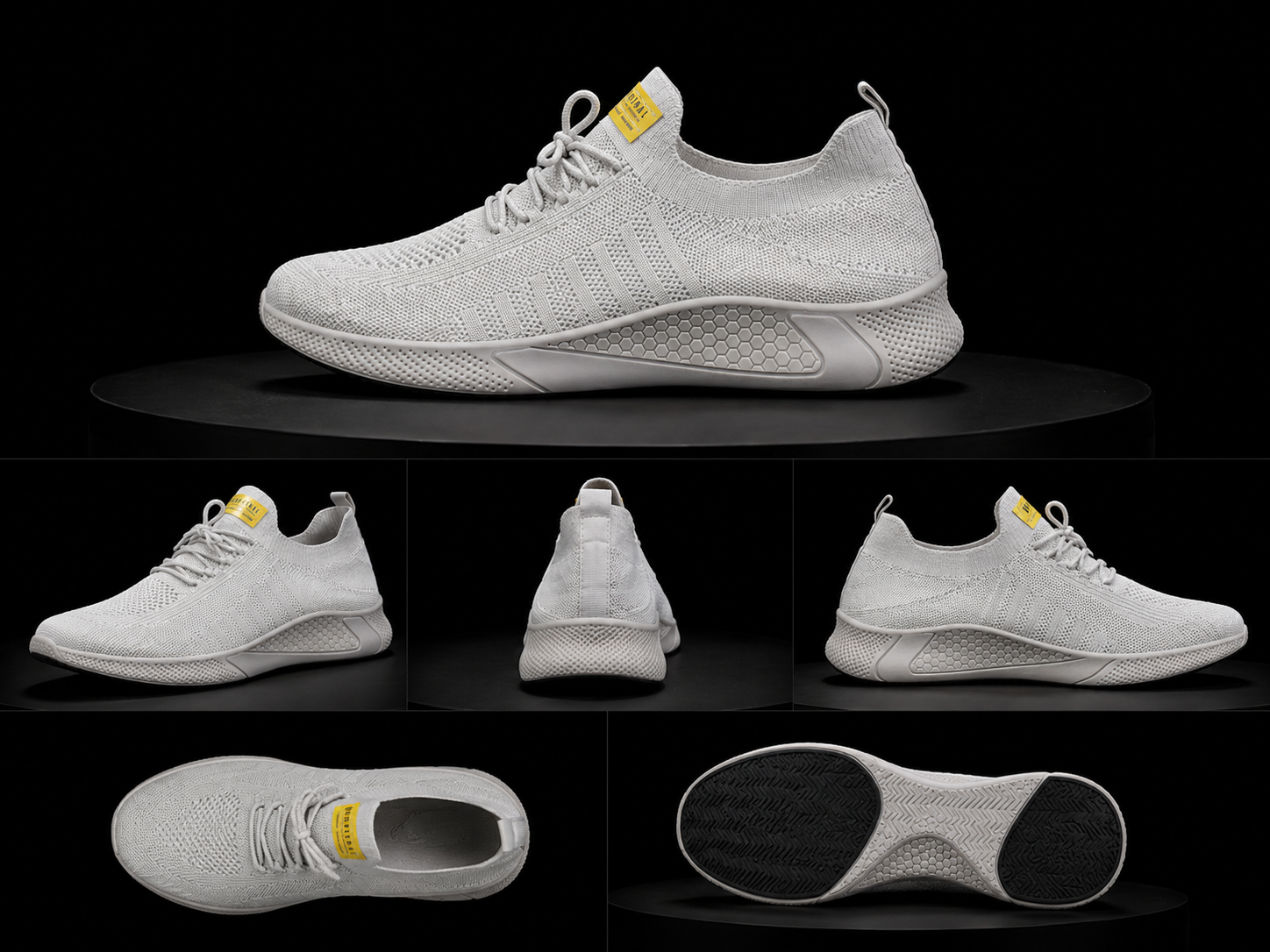 SWAGSOLE Luxury Inspired White Comfort Trainers | Sixty ml