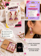 SwagSole Royal Peacock Meenakari Jhumka Earrings | Traditional Festive Wear