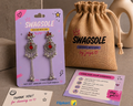 SwagSole Small Crimson Red Kashmiri Korean Drop Earrings | Streetwear Fashion