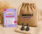 SwagSole Traditional Oxidised Jhumka Earrings for Women