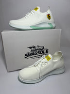 SWAGSOLE Luxury Inspired White Comfort Trainers | Sixty ml