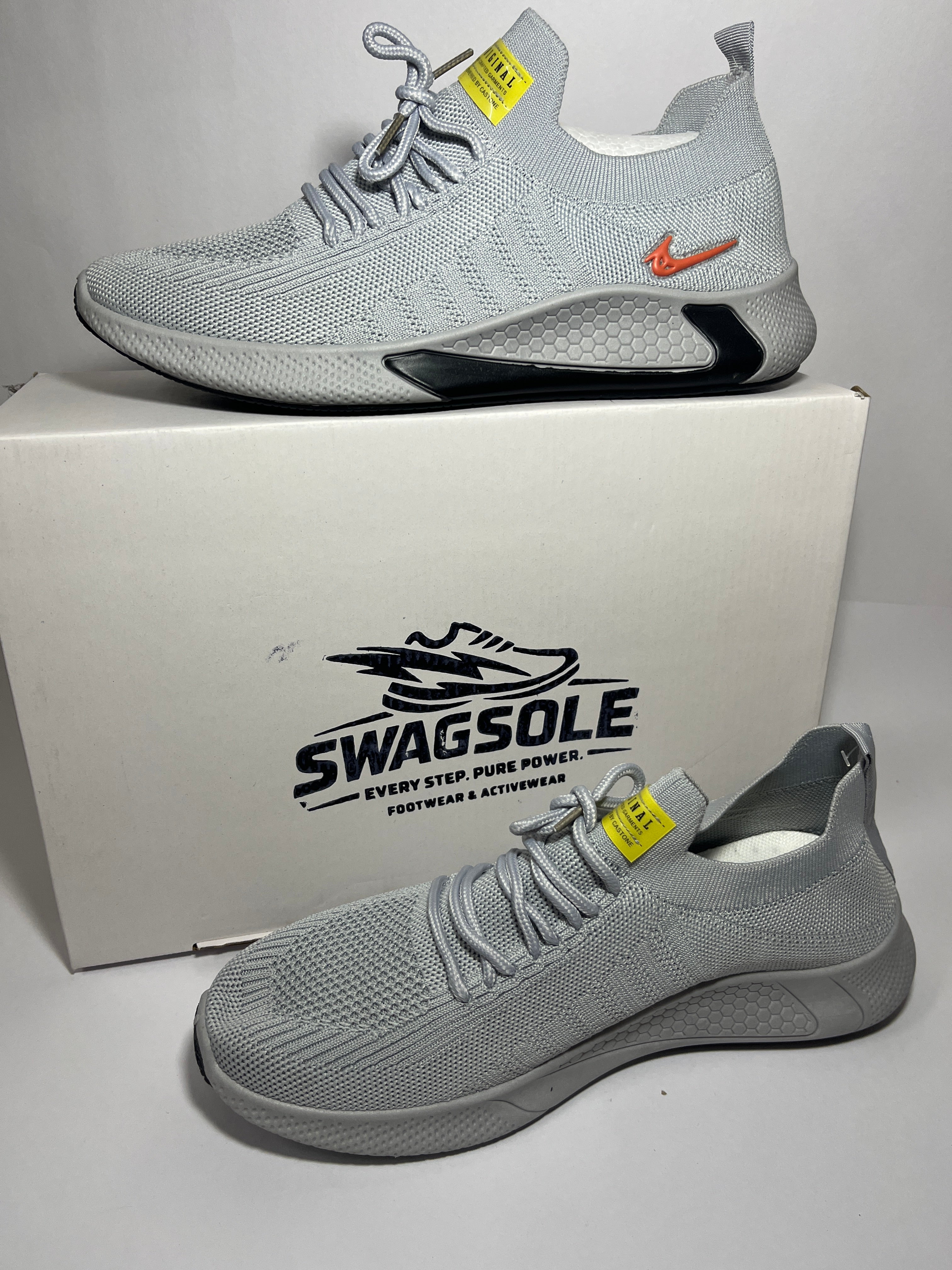 SWAGSOLE Luxury Inspired White Comfort Trainers | Sixty ml
