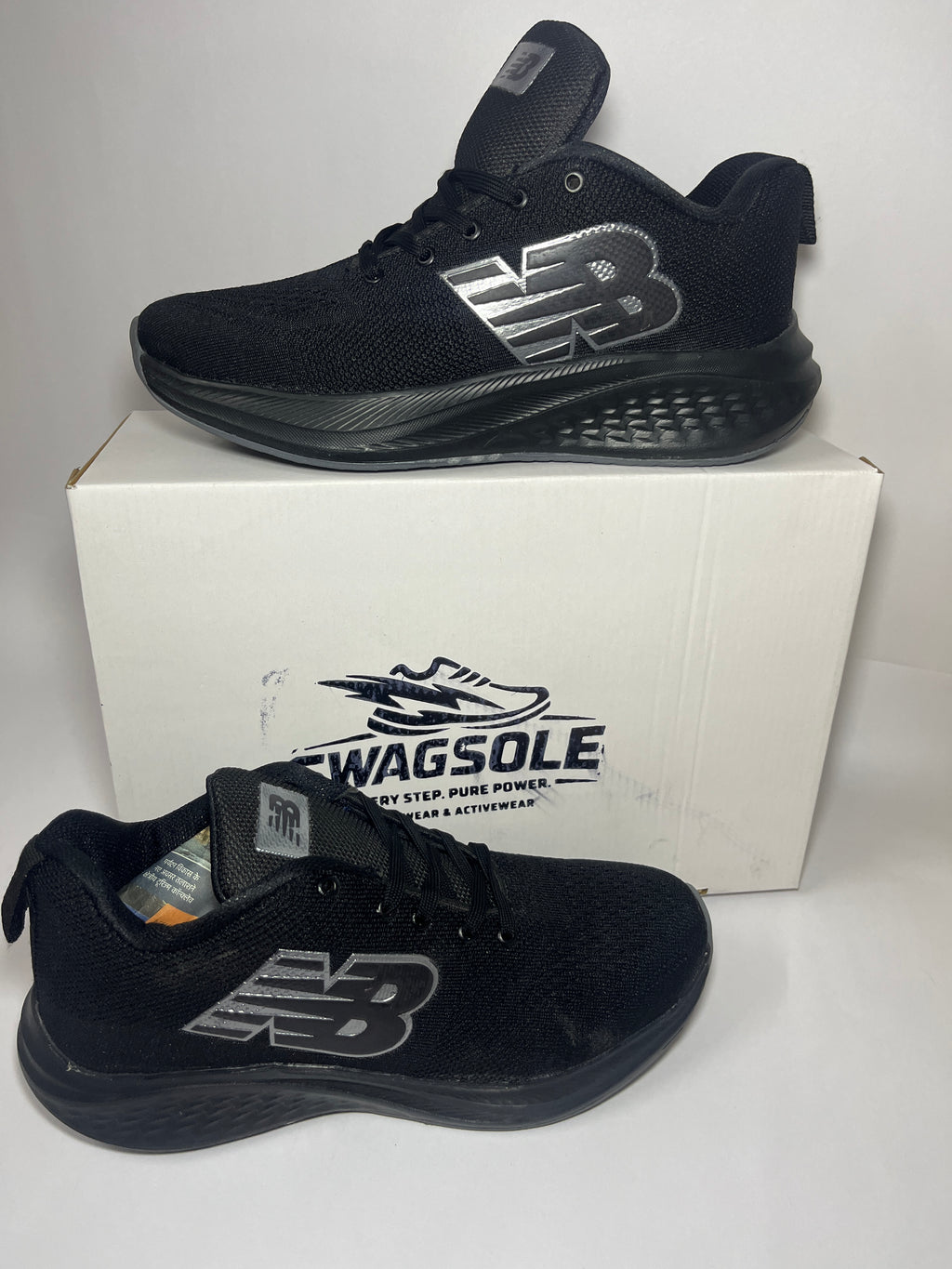 SWAGSOLE Urban Active Black Sports Shoes | Neo bond series