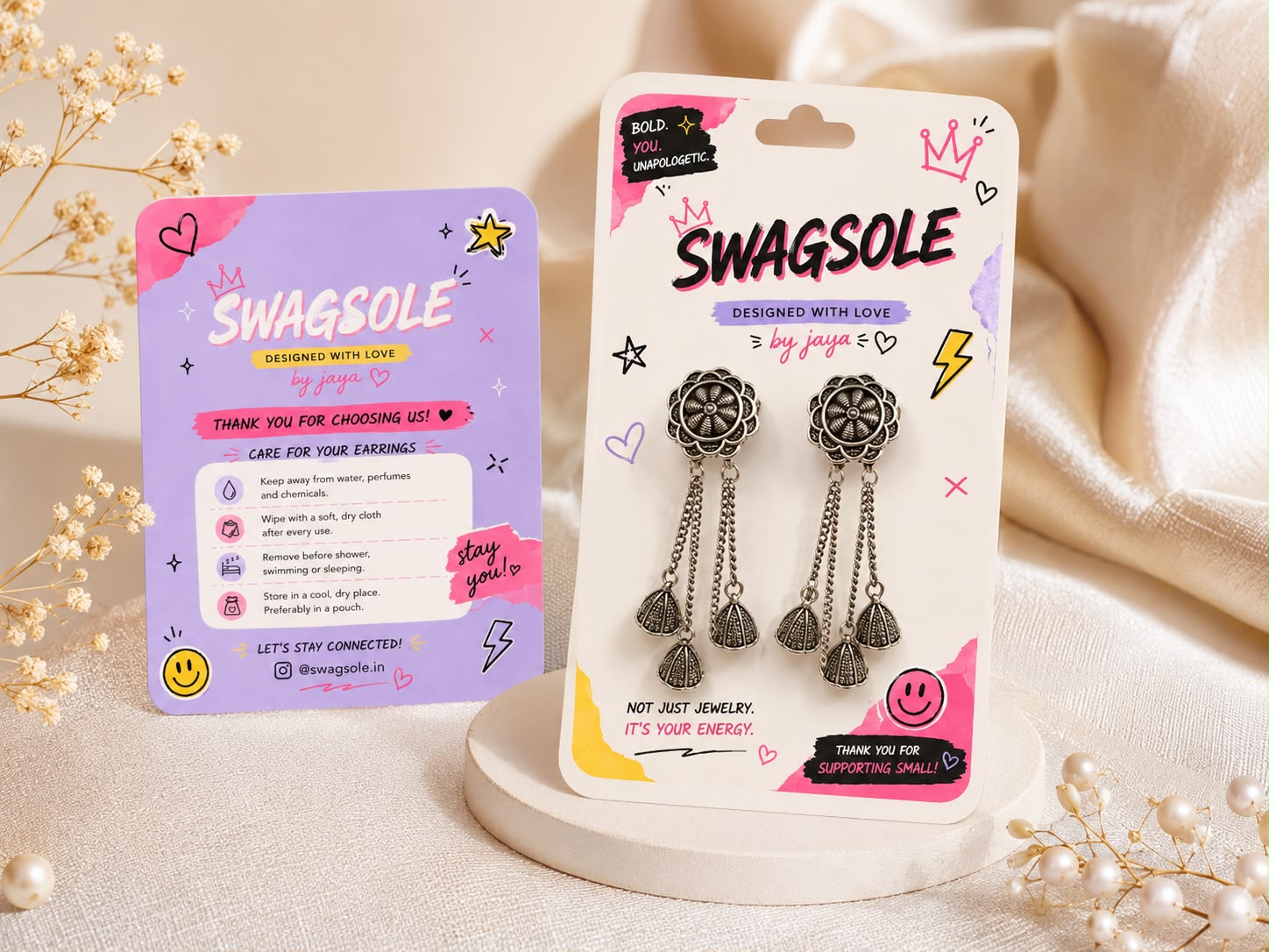 Buy Oxidised Silver Long Jhumka Earrings Online | SwagSole Jewelry