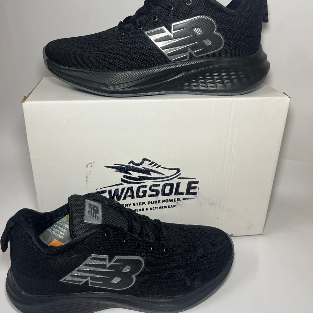 SWAGSOLE Urban Active Black Sports Shoes | Neo bond series
