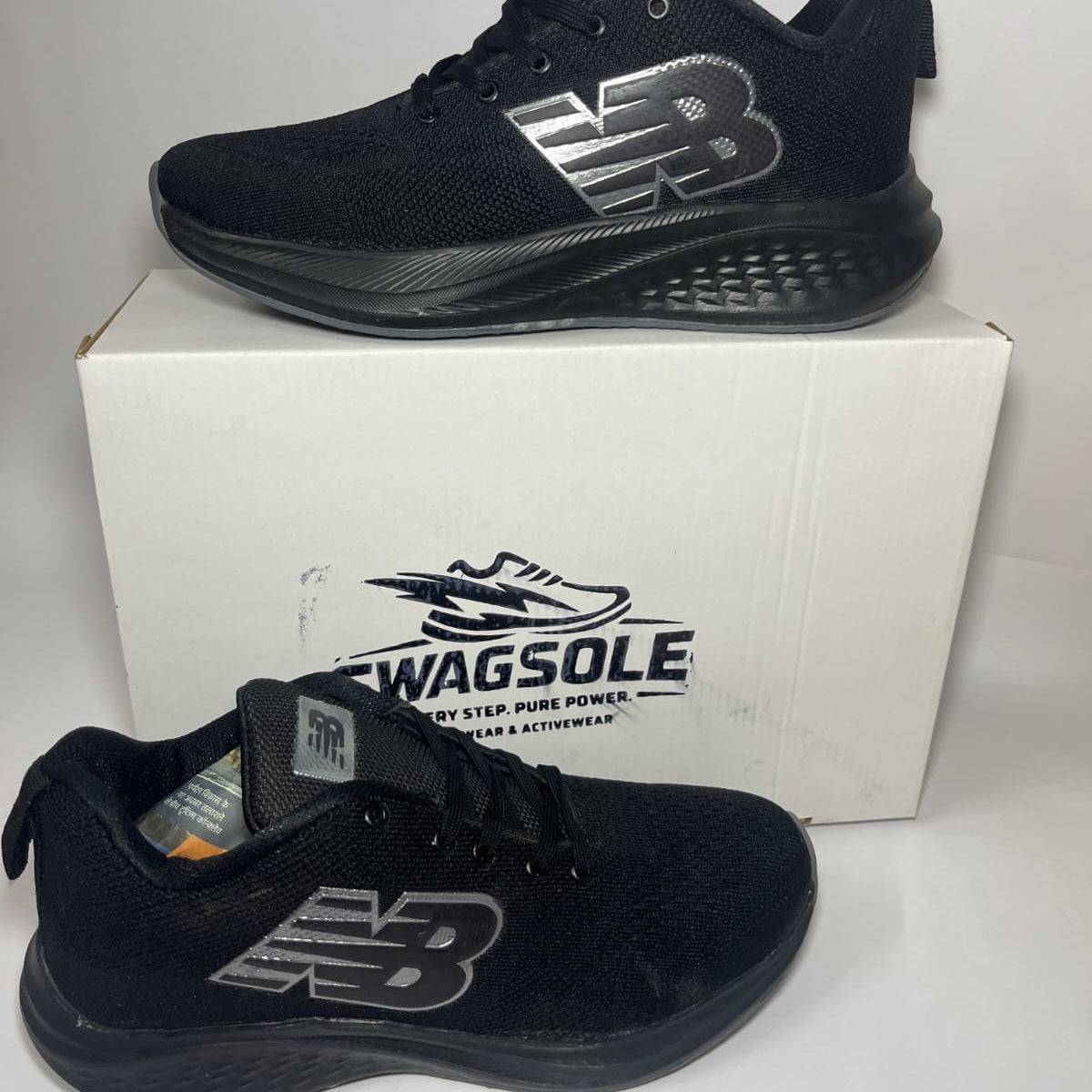SWAGSOLE Urban Active Black Sports Shoes | Neo bond series