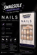 Minimalist Nude Matte Flower Press-On Nails - Swagsole 12 Pcs Clean Girl French Nails