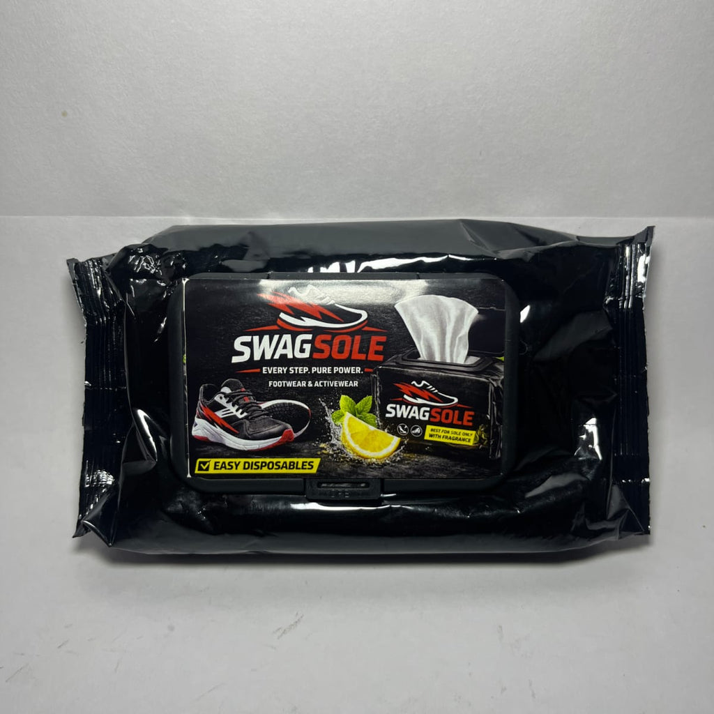 SWAGSOLE Instant Shoe Cleaning Wipes – Lemon Fresh | Easy Disposable | Shoe Wipes