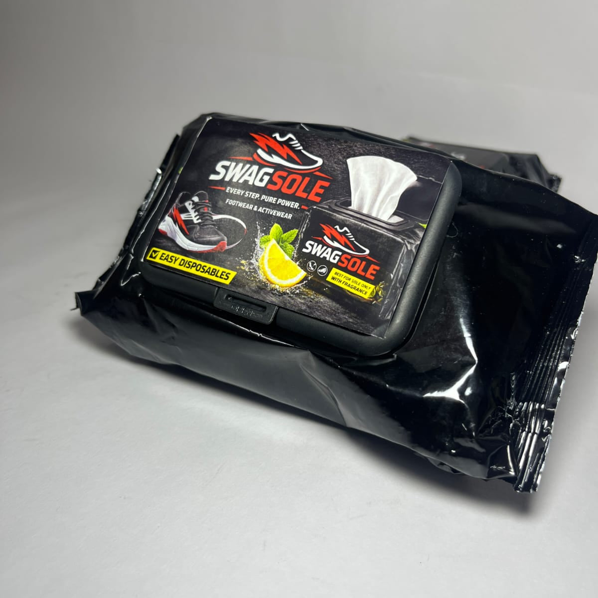 SWAGSOLE Instant Shoe Cleaning Wipes – Lemon Fresh | Easy Disposable | Shoe Wipes